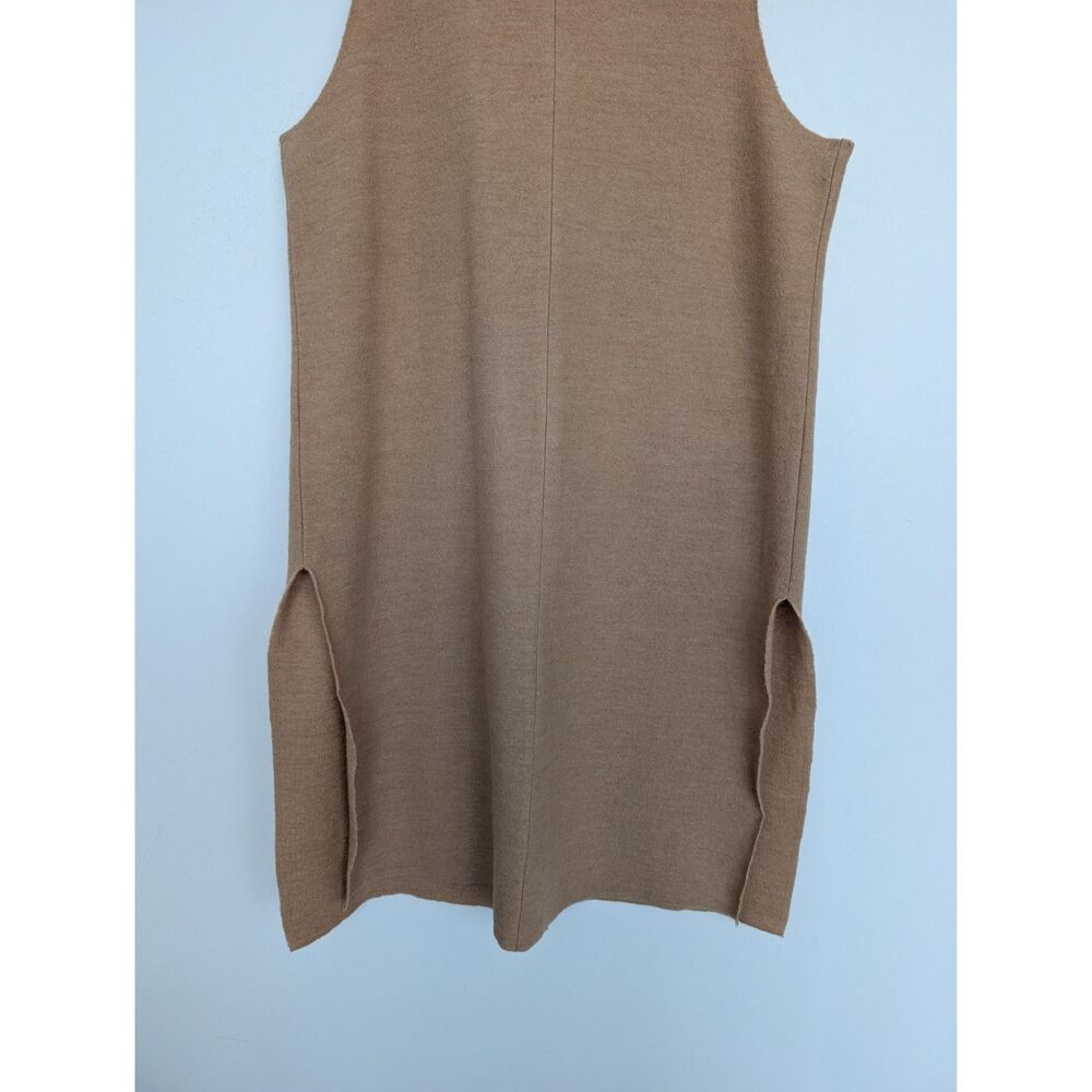Chico's Wool Sleeveless Wrap Longline Duster Tan Cardigan Sz Chico's 2/L - Picture 11 of 16